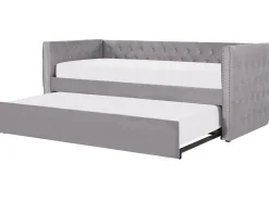 Letto estraibile Velluto GASSIN 90 x 200 cm Grigio
