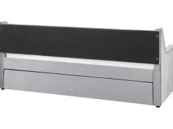 Letto estraibile Velluto MONTARGIS 90 x 200 cm Grigio chiaro