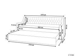Letto estraibile Velluto MONTARGIS 90 x 200 cm Blu marino