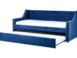 Letto estraibile Velluto MONTARGIS 90 x 200 cm Blu marino