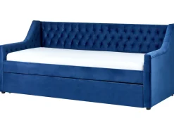 Letto estraibile Velluto MONTARGIS 90 x 200 cm Blu marino