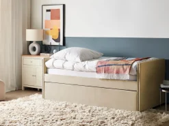 Letto estraibile Velluto TROYES 90 x 200 cm Beige