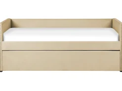Letto estraibile Velluto TROYES 90 x 200 cm Beige