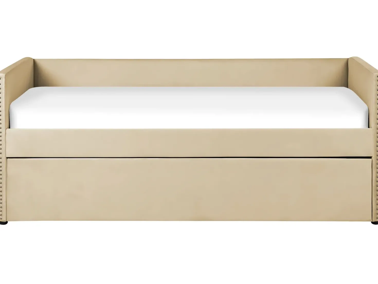 Letto estraibile Velluto TROYES 90 x 200 cm Beige