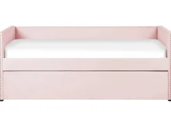 Letto estraibile Velluto TROYES 90 x 200 cm Rosa pastello