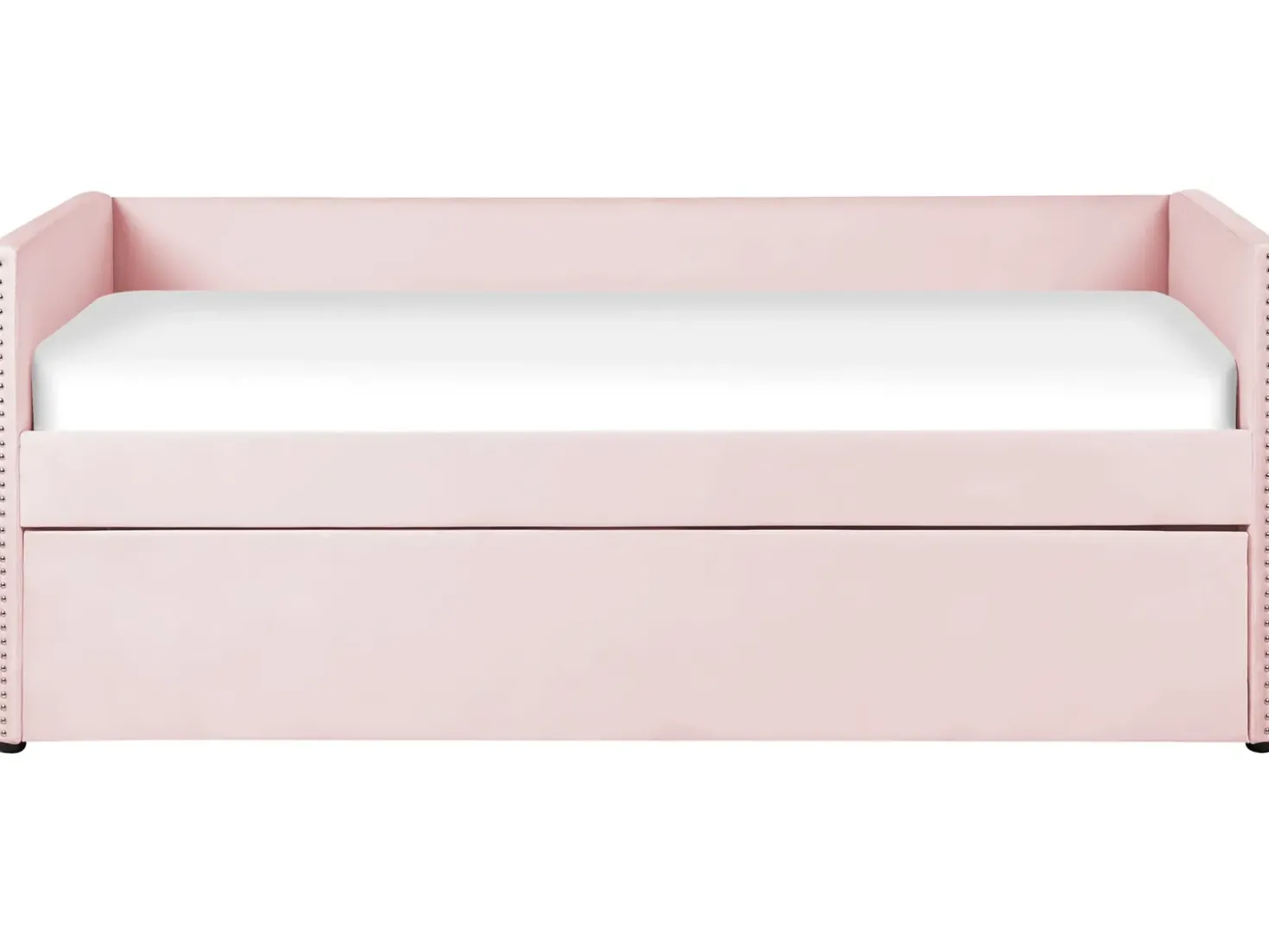 Letto estraibile Velluto TROYES 90 x 200 cm Rosa pastello