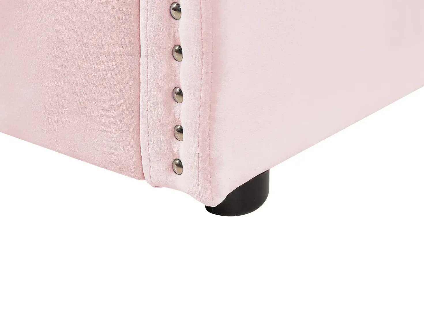 Letto estraibile Velluto TROYES 90 x 200 cm Rosa pastello