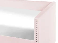 Letto estraibile Velluto TROYES 90 x 200 cm Rosa pastello