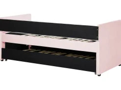 Letto estraibile Velluto TROYES 90 x 200 cm Rosa pastello