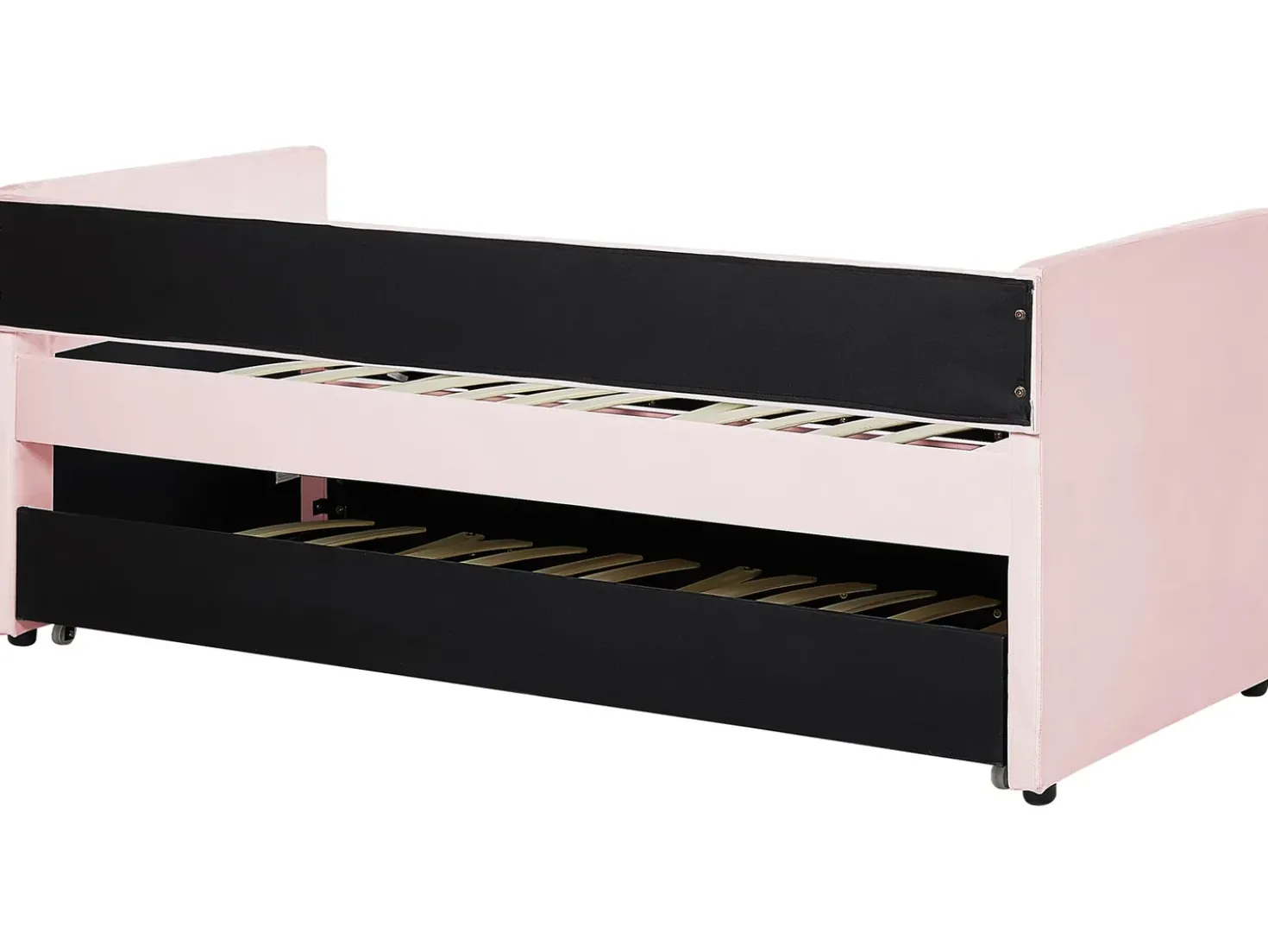 Letto estraibile Velluto TROYES 90 x 200 cm Rosa pastello