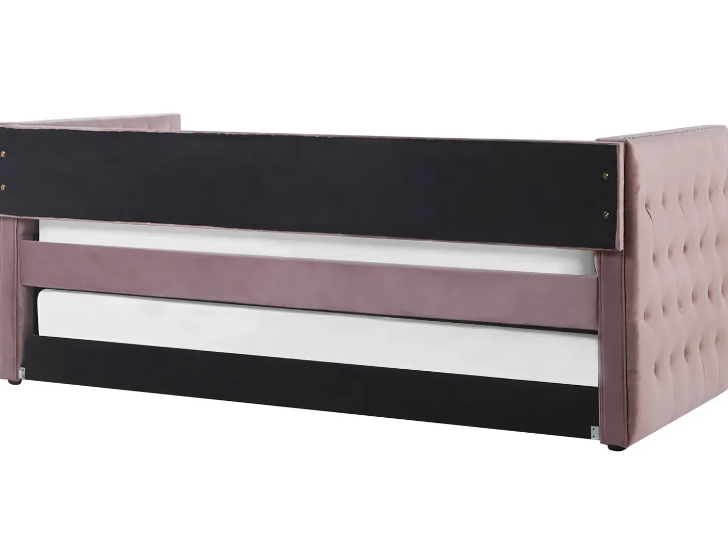Letto estraibile Velluto GASSIN 90 x 200 cm Rosa