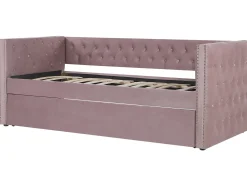 Letto estraibile Velluto GASSIN 90 x 200 cm Rosa