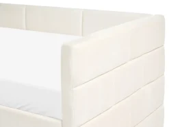 Letto estraibile Velluto CHAVONNE 90 x 200 cm Bianco sporco