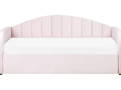 Letto estraibile Velluto EYBURIE 90 x 200 cm Rosa pastello