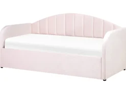 Letto estraibile Velluto EYBURIE 90 x 200 cm Rosa pastello