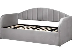Letto estraibile Velluto EYBURIE 90 x 200 cm Grigio