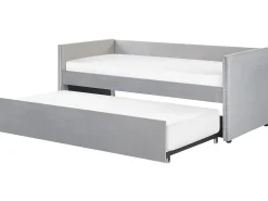 Letto estraibile Velluto TROYES 90 x 200 cm Grigio chiaro