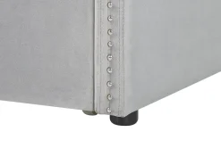Letto estraibile Velluto TROYES 90 x 200 cm Grigio chiaro