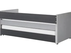 Letto estraibile Velluto TROYES 90 x 200 cm Grigio chiaro