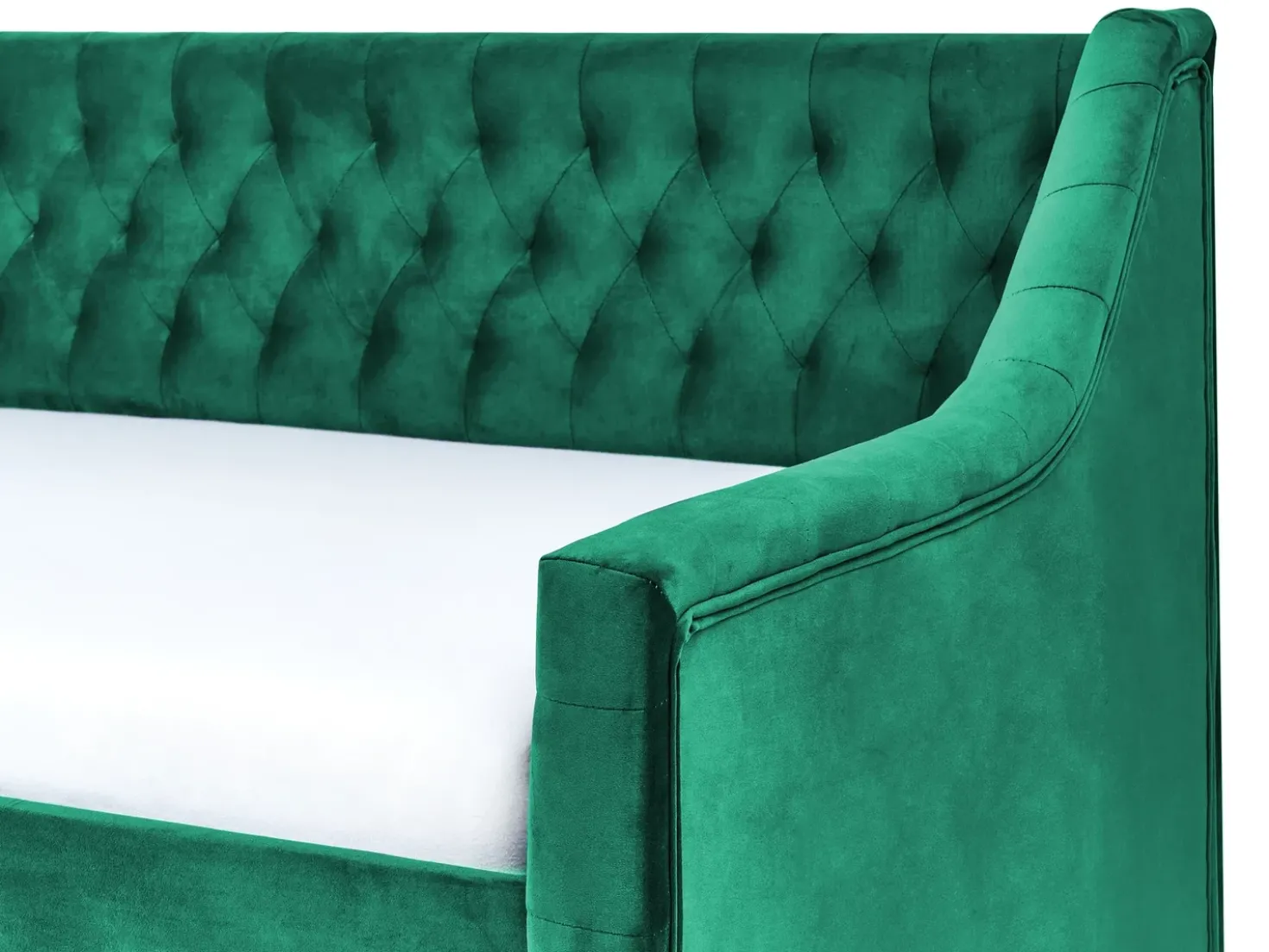 Letto estraibile Velluto MONTARGIS 90 x 200 cm Verde smeraldo
