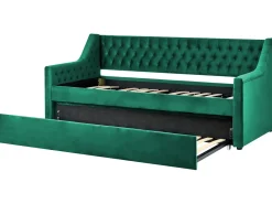 Letto estraibile Velluto MONTARGIS 90 x 200 cm Verde smeraldo