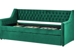 Letto estraibile Velluto MONTARGIS 90 x 200 cm Verde smeraldo