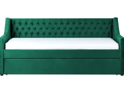 Letto estraibile Velluto MONTARGIS 90 x 200 cm Verde smeraldo