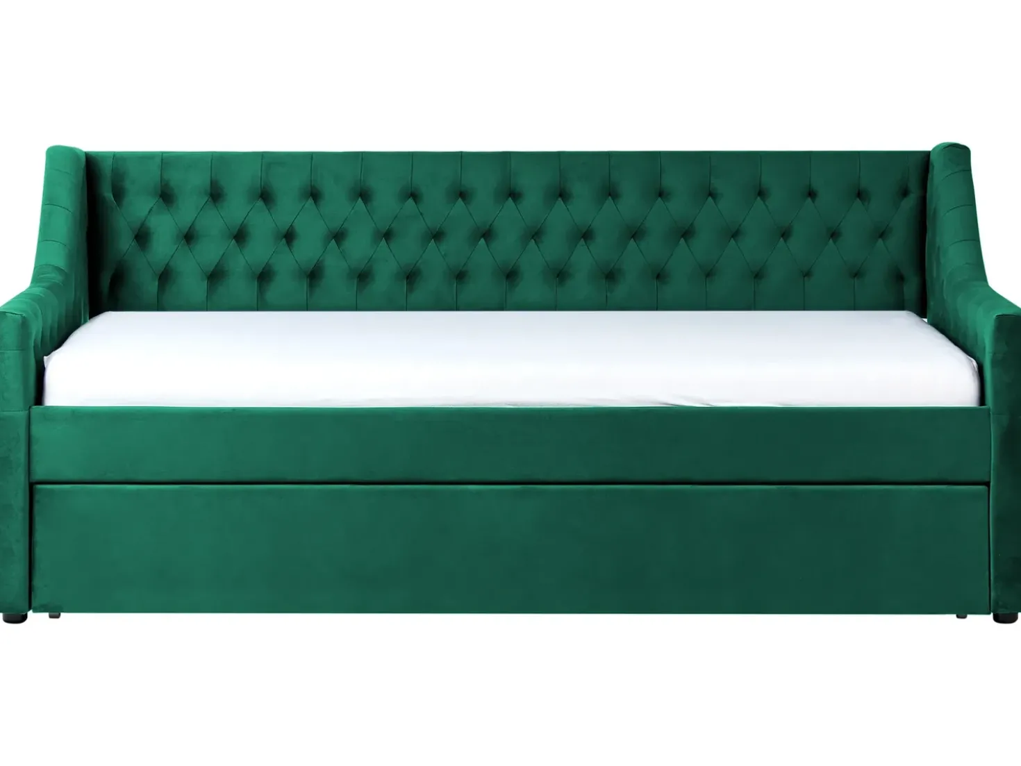 Letto estraibile Velluto MONTARGIS 90 x 200 cm Verde smeraldo