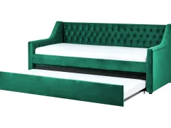 Letto estraibile Velluto MONTARGIS 90 x 200 cm Verde smeraldo