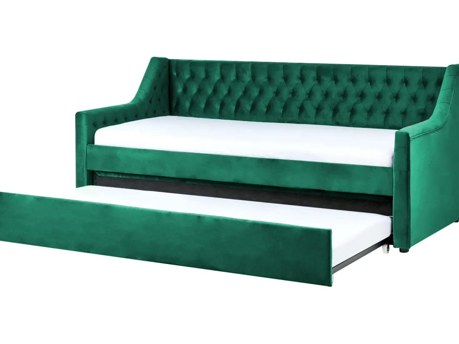 Letto estraibile Velluto MONTARGIS 90 x 200 cm Verde smeraldo