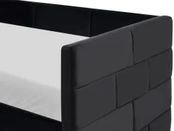 Letto estraibile Velluto CHAVONNE 90 x 200 cm Nero