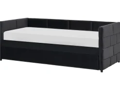 Letto estraibile Velluto CHAVONNE 90 x 200 cm Nero