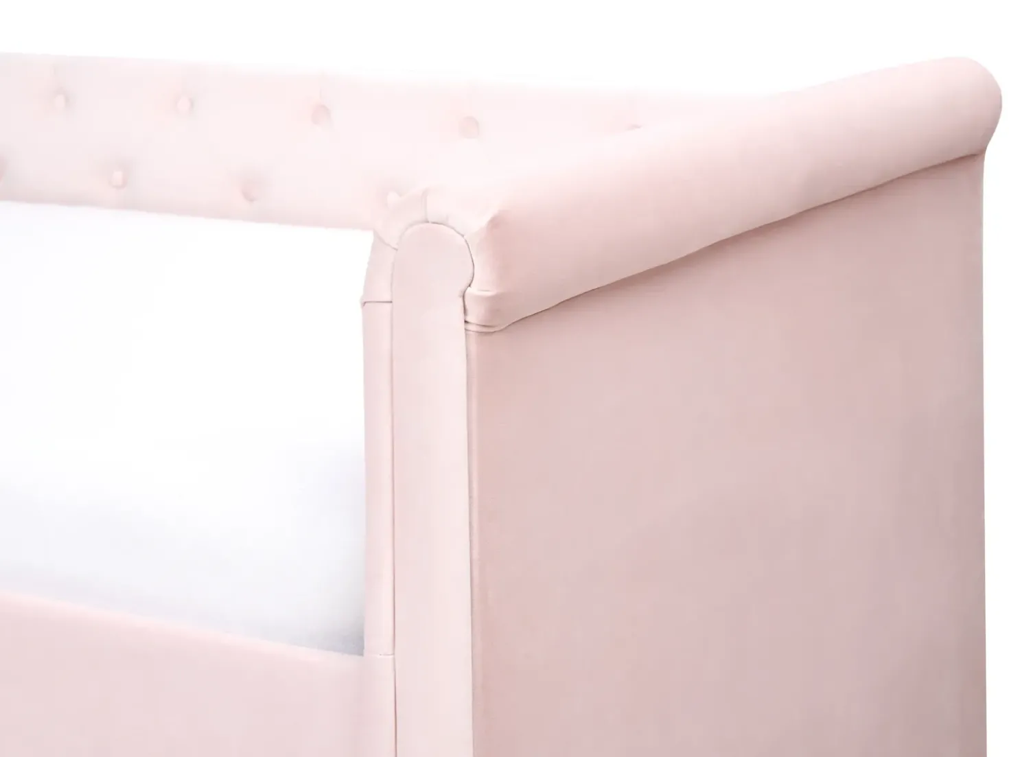 Letto estraibile Velluto LIBOURNE 90 x 200 cm Rosa pastello