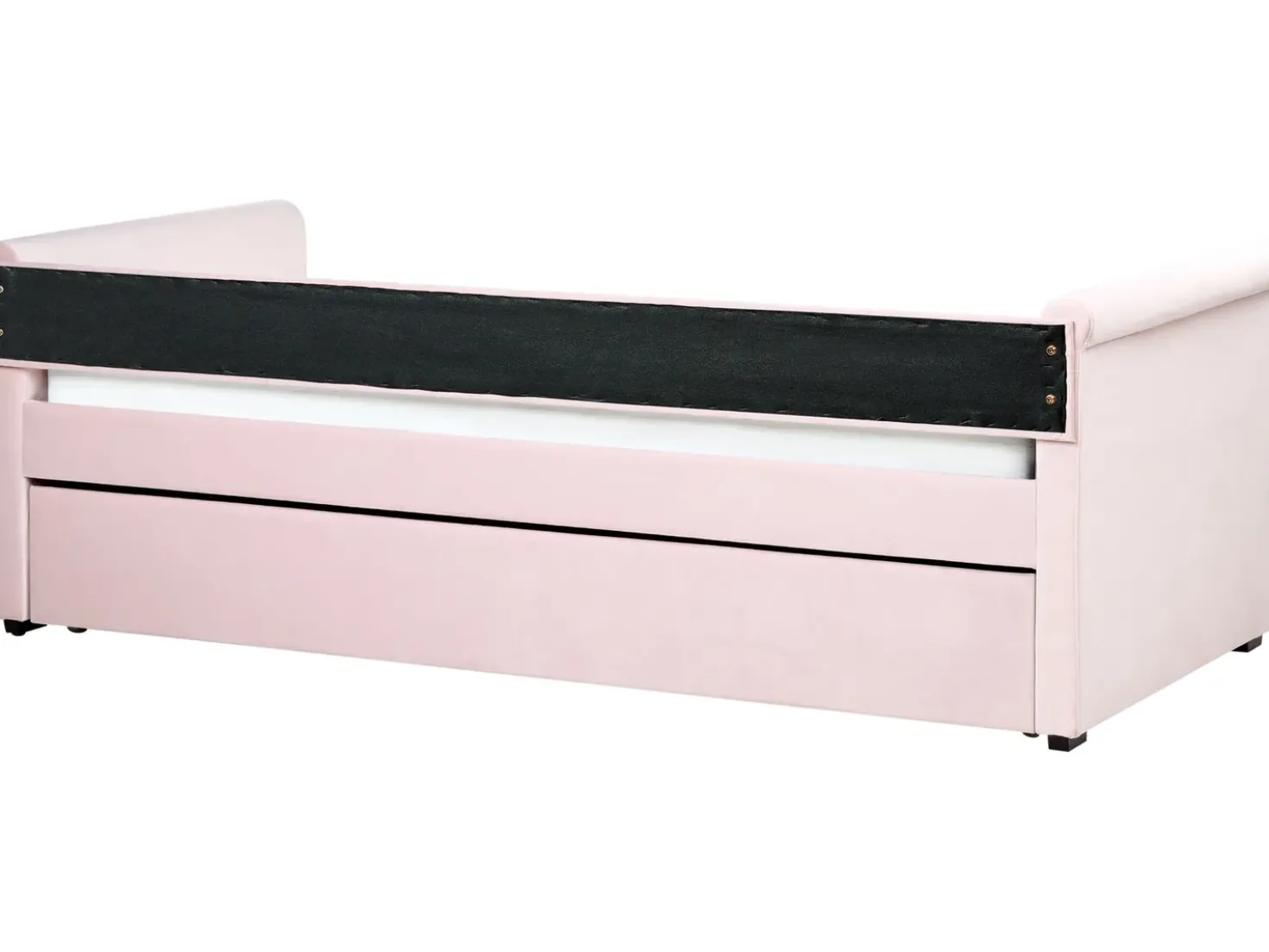 Letto estraibile Velluto LIBOURNE 90 x 200 cm Rosa pastello