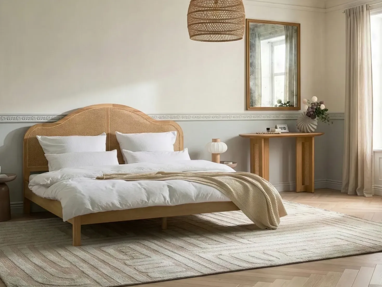 Letto HOUNOUX 180 x 200 cm Marrone chiaro