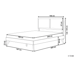 Letto ISTRES 180 x 200 cm Frasino scuro