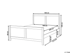 Letto Legno CHAMPAGNAT 180 x 200 cm Marrone chiaro