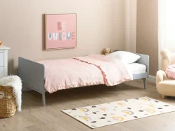 Letto Legno di pino BONNAC 90 x 200 cm Grigio