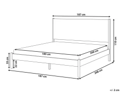 Letto Legno di pino BRUNEMONT 180 x 200 cm Marrone chiaro