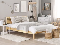 Letto Legno di pino CARNAC 160 x 200 cm Marrone chiaro
