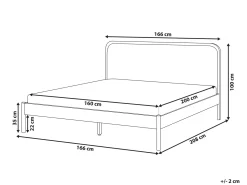 Letto Legno di pino DOSCHES 160 x 200 cm Marrone chiaro