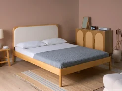 Letto Legno di pino DOSCHES 160 x 200 cm Marrone chiaro