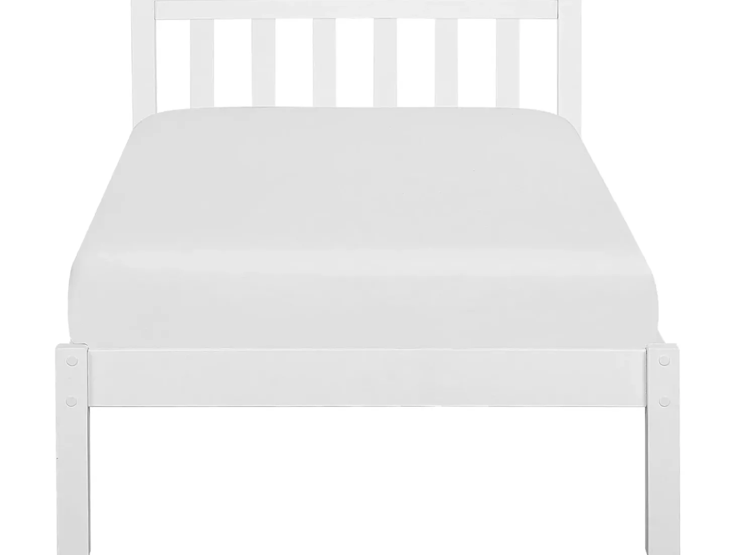 Letto Legno di pino FLORAC 90 x 200 cm Bianco