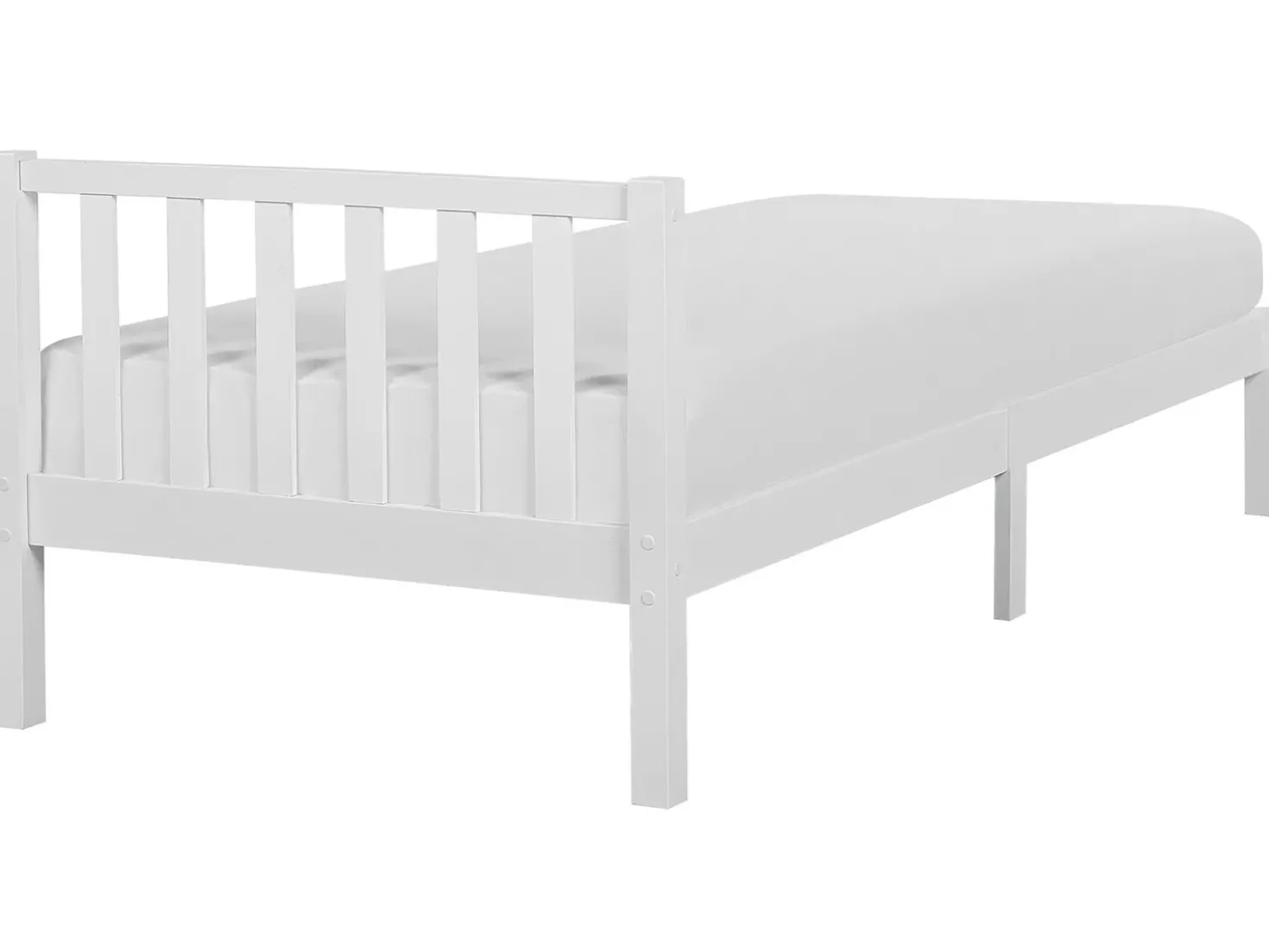 Letto Legno di pino FLORAC 90 x 200 cm Bianco