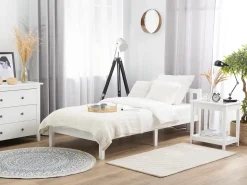 Letto Legno di pino FLORAC 90 x 200 cm Bianco