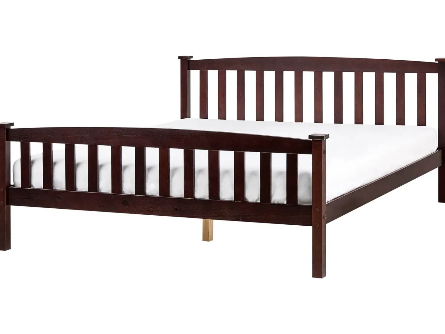 Letto Legno di pino GIVERNY 160 x 200 cm Marrone scuro