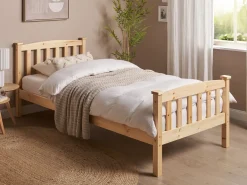 Letto Legno di pino GIVERNY 90 x 200 cm Marrone chiaro