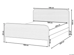 Letto Legno di pino GONFARON 180 x 200 cm Nero