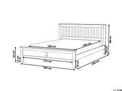 Letto Legno di pino MAYENNE 180 x 200 cm Marrone scuro