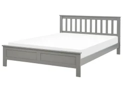 Letto Legno di pino MAYENNE 140 x 200 cm Grigio
